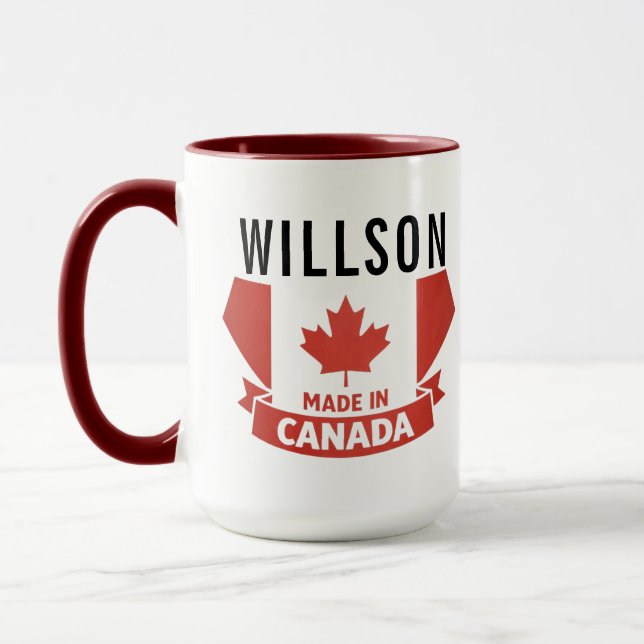 Caneca Floral Dia do Canadá | Fofo Canadense  (Esquerda)