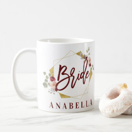 caneca floral do chá de panela do bachelorette da