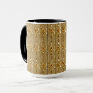 Caneca Floral do Ornamentado Dourado