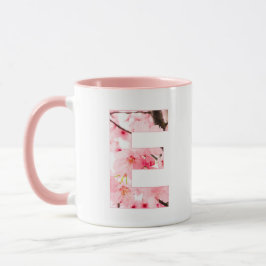 Caneca Floral E Initial Mug | Personalized Name & Traits