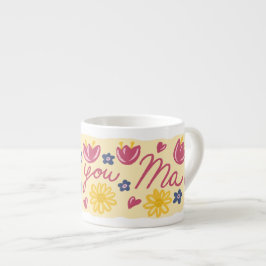 Caneca Floral Eu Te Amo Mãe – Presente do Dia das 
