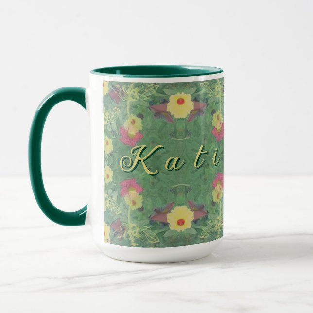 Caneca Floral Forest Floor com Nome Mug (Esquerda)