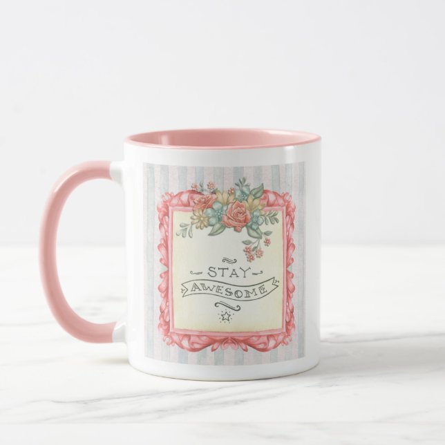 Caneca floral impressionante da estada (Esquerda)