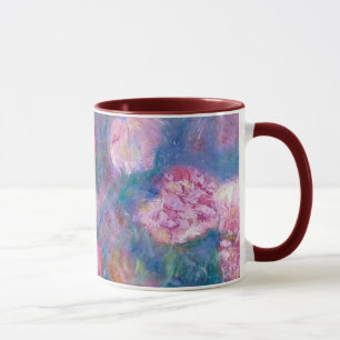 Caneca floral impressionista da "peônia"