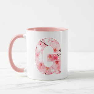Caneca Floral Inicial G Nome & Características P