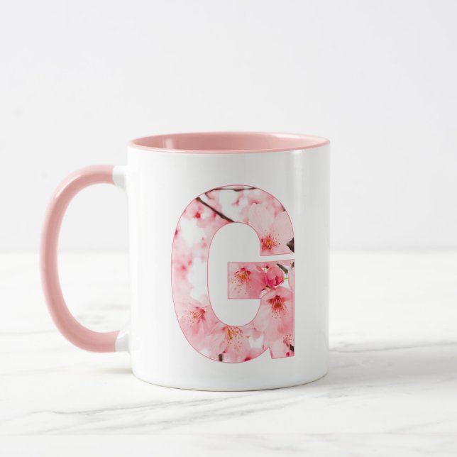 Caneca Floral Inicial G | Nome & Características P (Esquerda)