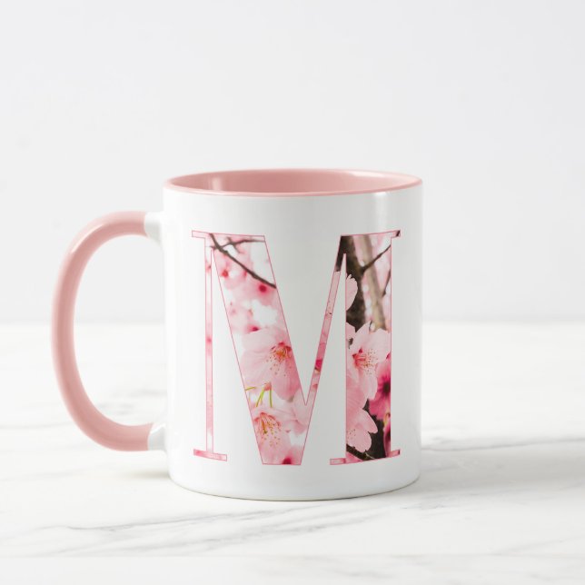 Caneca Floral Inicial M | Nome & Características P (Esquerda)
