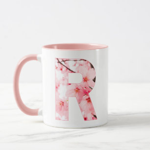 Caneca Floral Inicial R Nome & Características P
