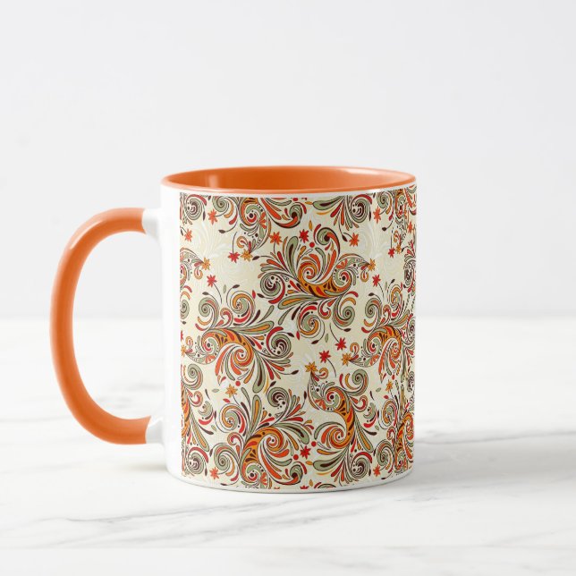 Caneca Floral laranja (Esquerda)