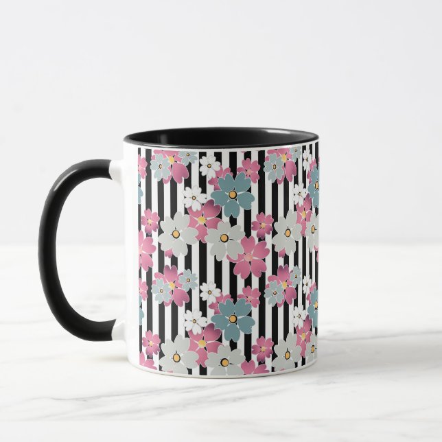 Caneca Floral, listrado (Esquerda)