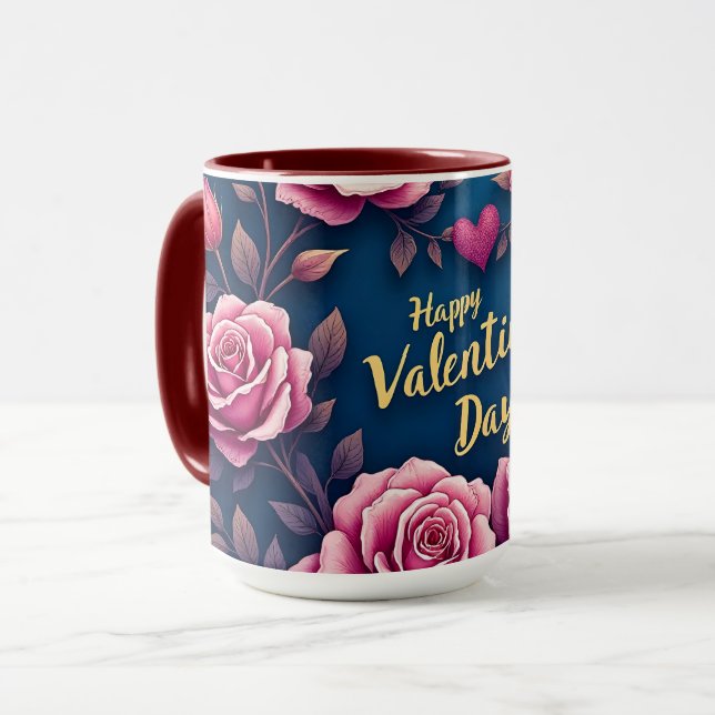 Caneca Floral Luxury Beautiful Love Popular Collection (Frente Esquerda)