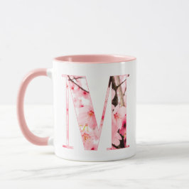Caneca Floral M Initial Mug | Personalized Name & Traits