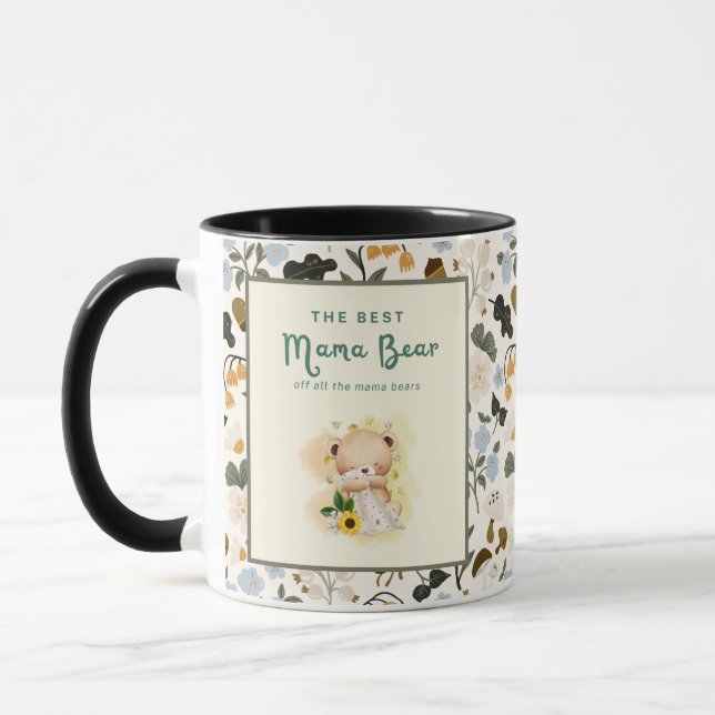 Caneca Floral Mama Typography Design (Esquerda)