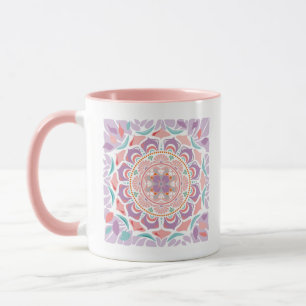 Caneca Floral Mandala Lavanda