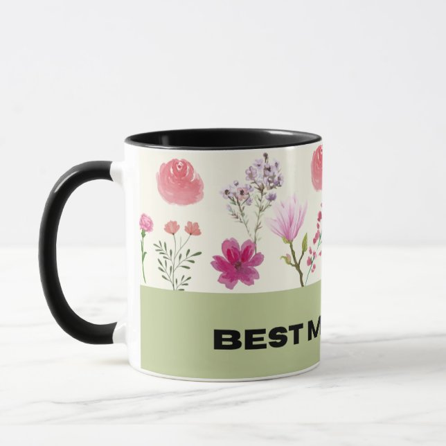 Caneca Floral Mug para a mãe (Esquerda)