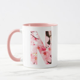 Caneca Floral N Initial Mug | Personalized Name & Traits
