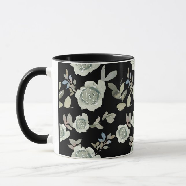 Caneca Floral Negra (Esquerda)