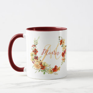 Caneca Floral outonal personalizado 