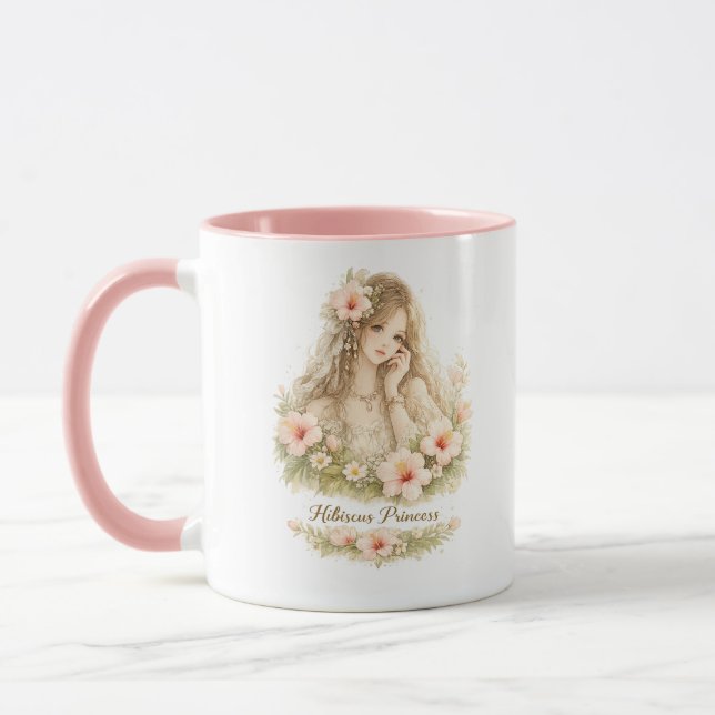 Caneca Floral Princesa Hibisco (Esquerda)