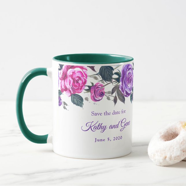Caneca Floral-Reserva a data (Com Donut)