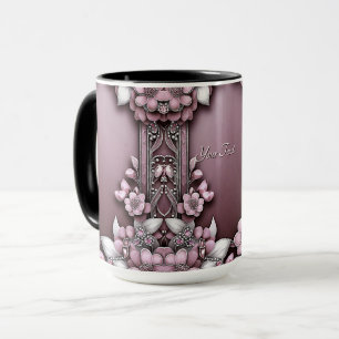 Caneca Floral Rosa