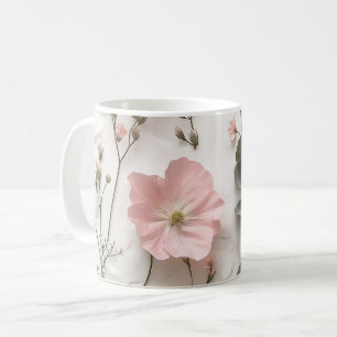 Caneca Floral Rosa Choque Caneca de Café Botânic