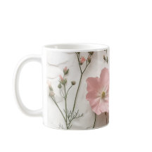 Caneca Floral Rosa Choque | Caneca de Café Botânic