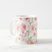 Caneca Floral Rosa Elegante