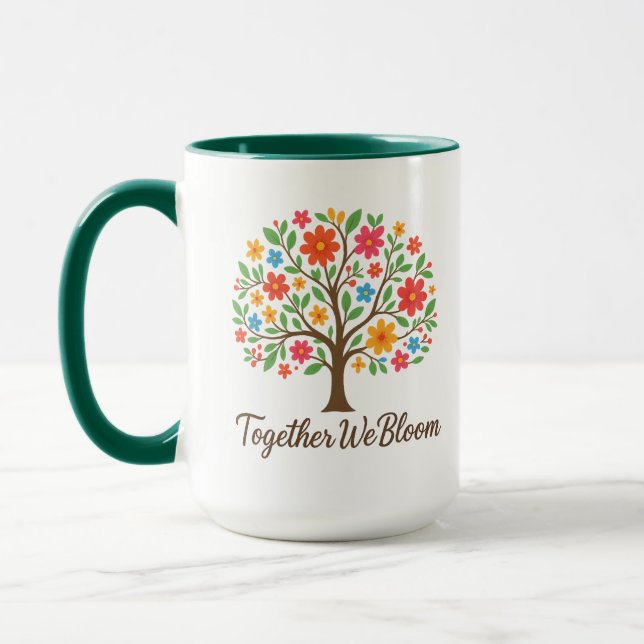 Caneca Floral Together We Bloom (Esquerda)