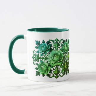 Caneca Floral Verde
