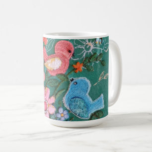 caneca floral vintage