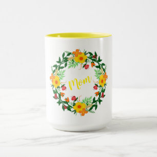 Caneca Floral Wreath