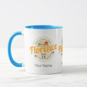 Caneca Florença capital da Toscana Itália lembrança vinta