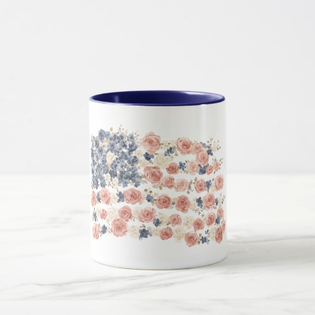 Caneca Flores Azuis Brancas Vermelhas (Centro)
