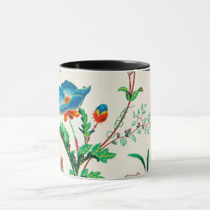 Caneca Flores azuis e vermelhas Pintage Pintage Padrão