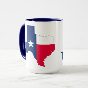 Caneca Flores Bluebonnet do Texas com cores de sinalizado