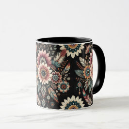 Caneca Flores Boho Noturnas