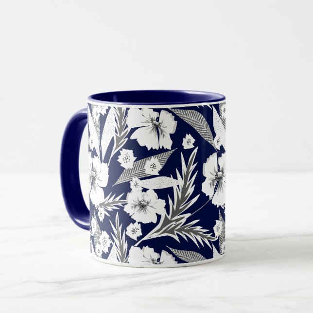 Caneca Flores brancas (Frente Esquerda)