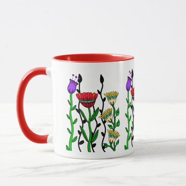 Caneca Flores brancas (Esquerda)