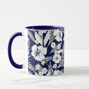 Caneca Flores brancas