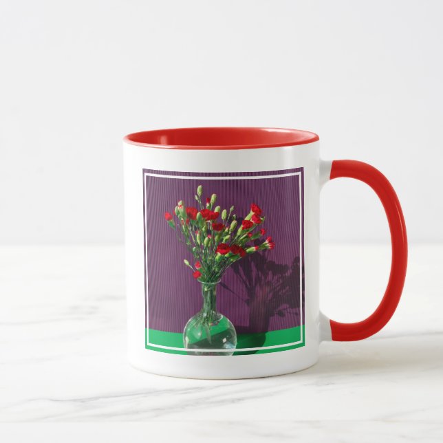 Caneca Flores | Buquê de transporte vermelho (Direita)