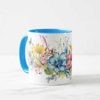 Caneca Flores Coloridas