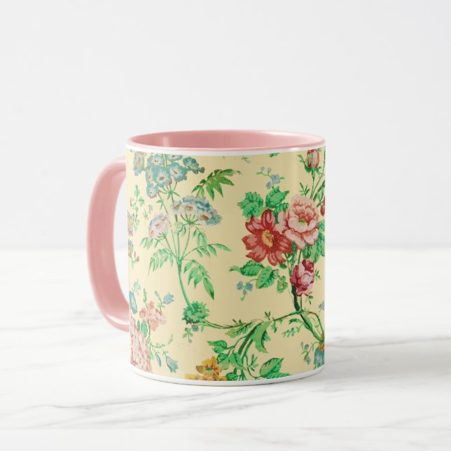 CANECA FLORES COLORIDAS E DEIXAM PADRÕES FLORAIS (Frente Esquerda)