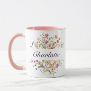 Caneca Flores Coloridas Personalizadas
