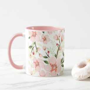 Caneca Flores Cor de Rosa
