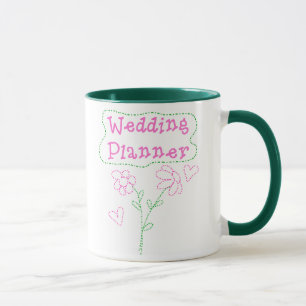 Caneca Flores cor-de-rosa que Wedding o planejador