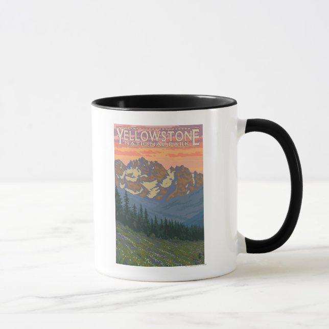 Caneca Flores da primavera - Parque Nacional de Yellowsto (Direita)