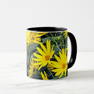 Caneca Flores de Alcachofra de Jerusalém