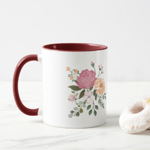 Caneca Flores de aquarela