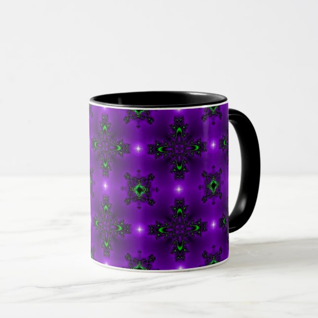 Caneca Flores de Artdeco no Estilo Retroativo (Frente Esquerda)